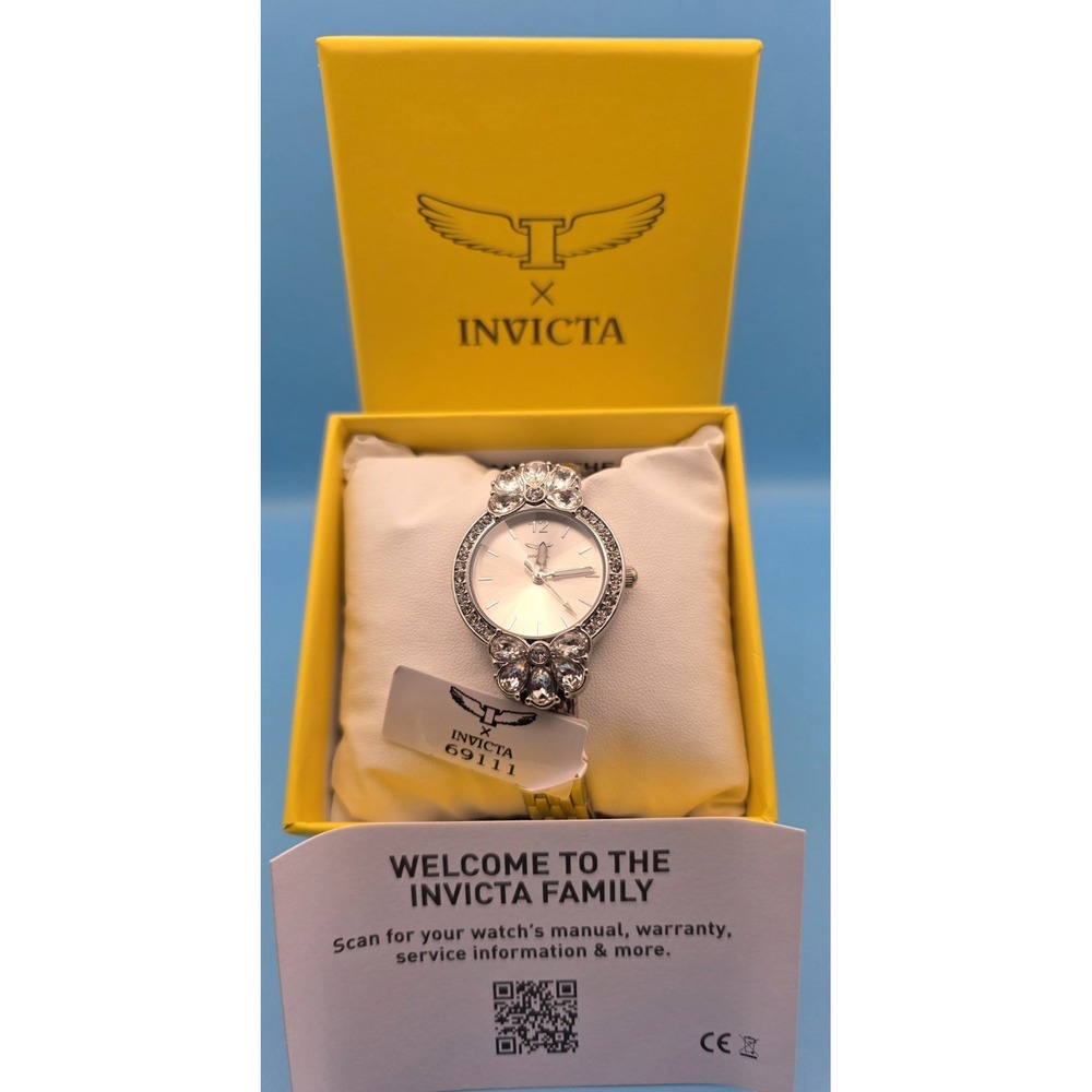 NEW Invicta Wildflower‎ Women's Watch 30mm, Silvertone Steel (69111) #0324